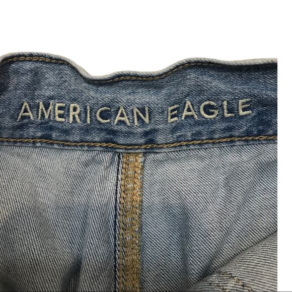 AE  Drawstring Denim Shorts Frayed hem Shorts - Picture 5 of 7